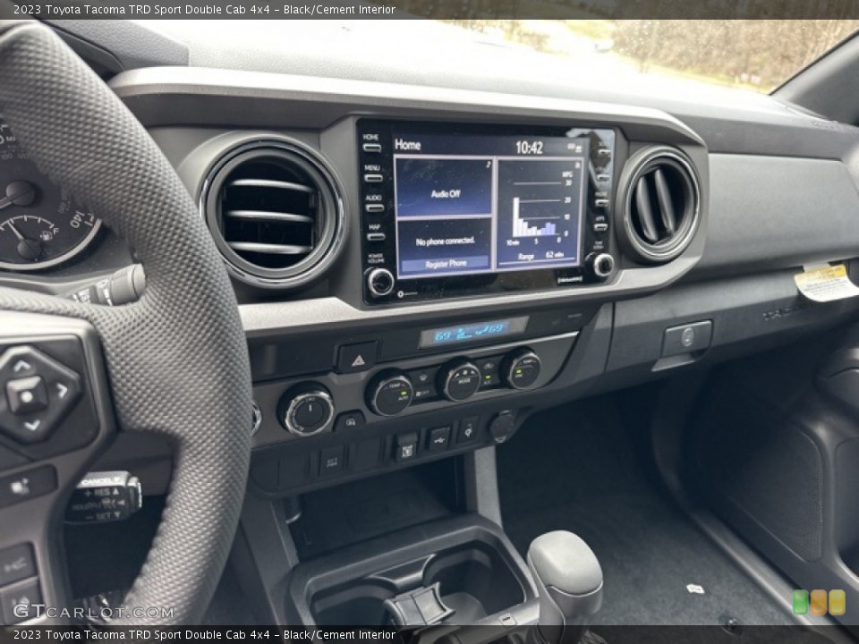 Black/Cement Interior Controls for the 2023 Toyota Tacoma TRD Sport Double Cab 4x4 #145840787