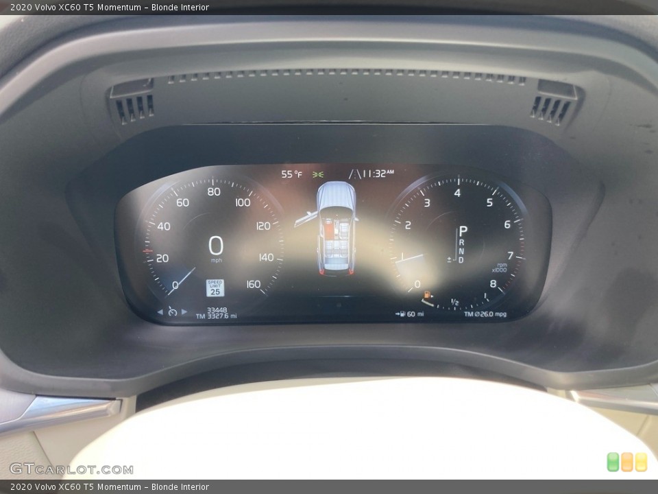 Blonde Interior Gauges for the 2020 Volvo XC60 T5 Momentum #145840796
