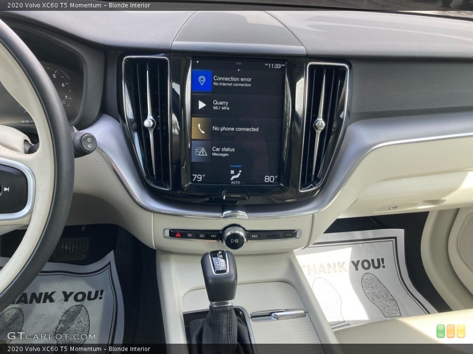 Blonde Interior Controls for the 2020 Volvo XC60 T5 Momentum #145840838