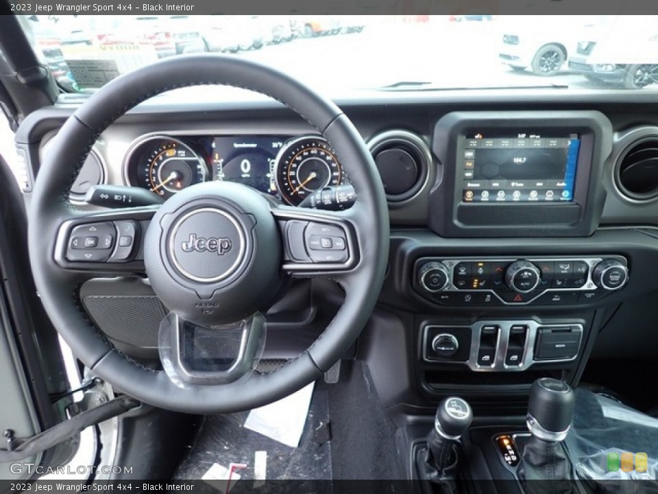 Black Interior Dashboard for the 2023 Jeep Wrangler Sport 4x4 #145841918