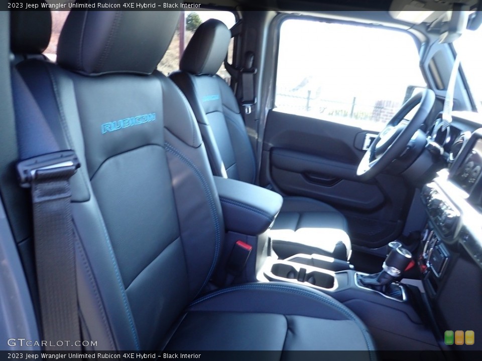 Black Interior Front Seat for the 2023 Jeep Wrangler Unlimited Rubicon 4XE Hybrid #145844188