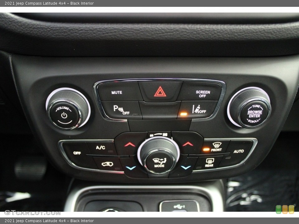 Black Interior Controls for the 2021 Jeep Compass Latitude 4x4 #145853221