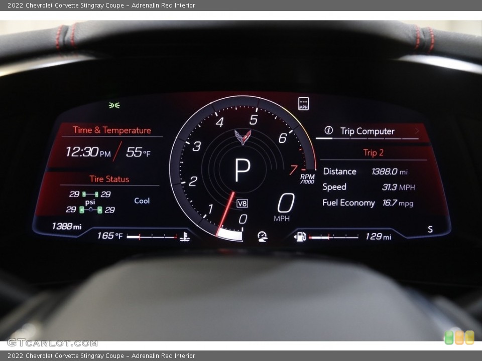 Adrenalin Red Interior Gauges for the 2022 Chevrolet Corvette Stingray Coupe #145854309