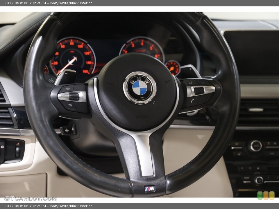 Ivory White/Black Interior Steering Wheel for the 2017 BMW X6 xDrive35i #145854889