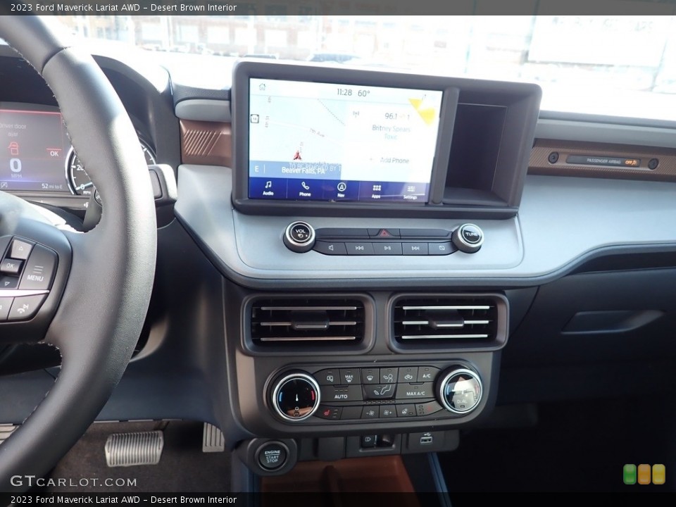 Desert Brown Interior Controls for the 2023 Ford Maverick Lariat AWD #145855528