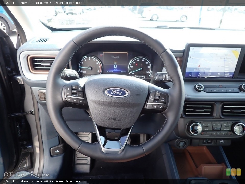 Desert Brown Interior Steering Wheel for the 2023 Ford Maverick Lariat AWD #145855588