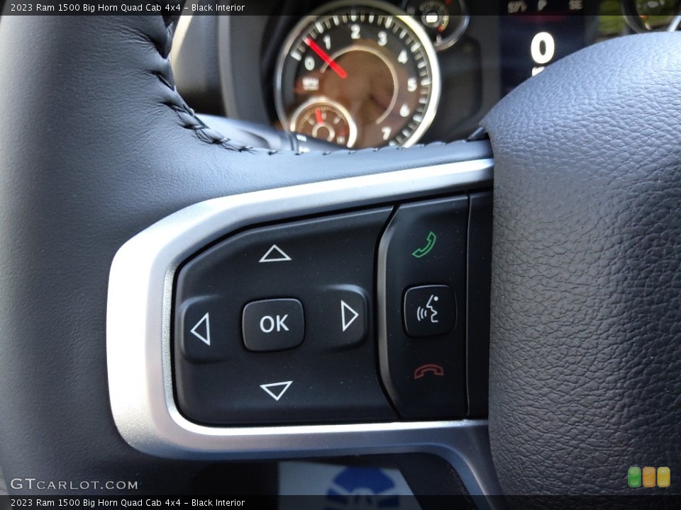 Black Interior Steering Wheel for the 2023 Ram 1500 Big Horn Quad Cab 4x4 #145857703