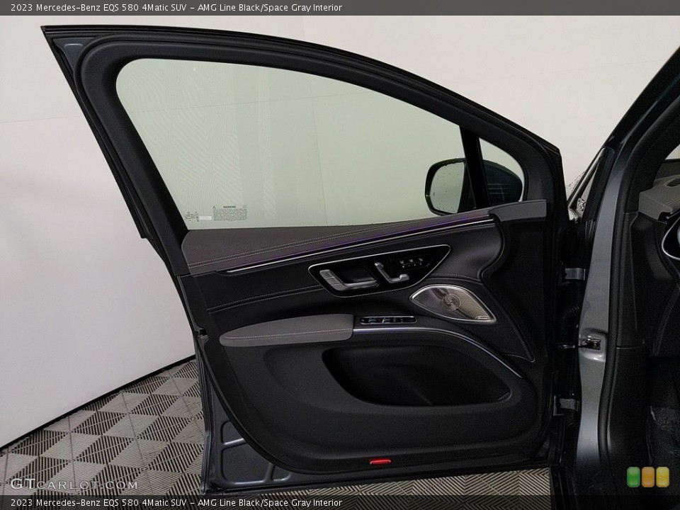 AMG Line Black/Space Gray Interior Door Panel for the 2023 Mercedes-Benz EQS 580 4Matic SUV #145859173
