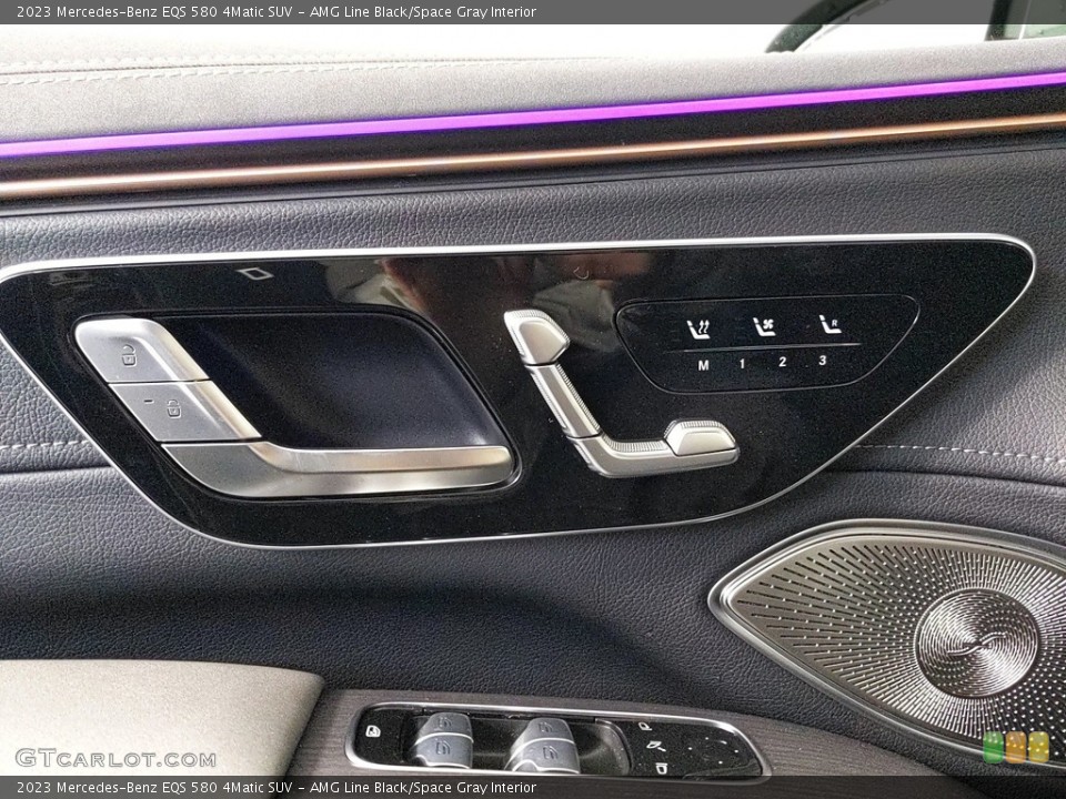 AMG Line Black/Space Gray Interior Door Panel for the 2023 Mercedes-Benz EQS 580 4Matic SUV #145859194