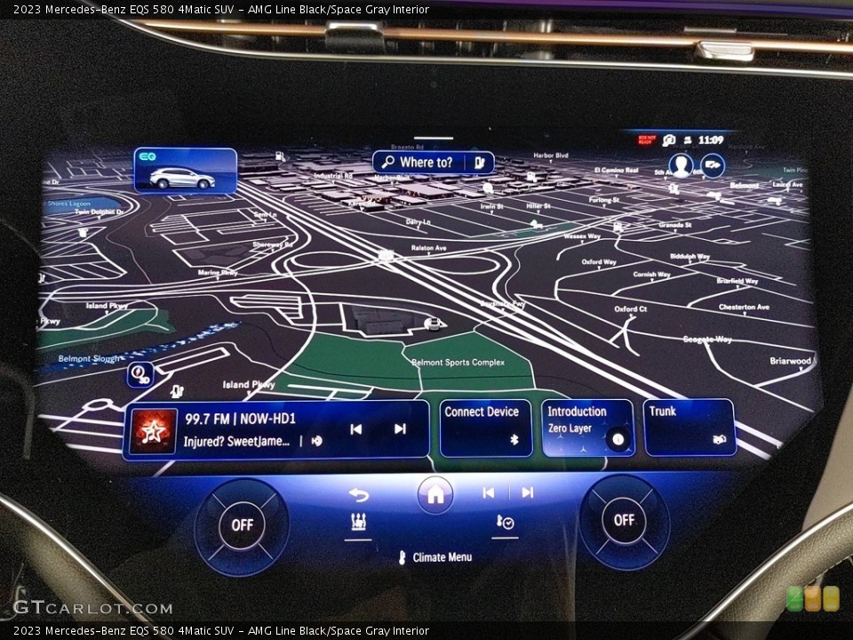 AMG Line Black/Space Gray Interior Navigation for the 2023 Mercedes-Benz EQS 580 4Matic SUV #145859326