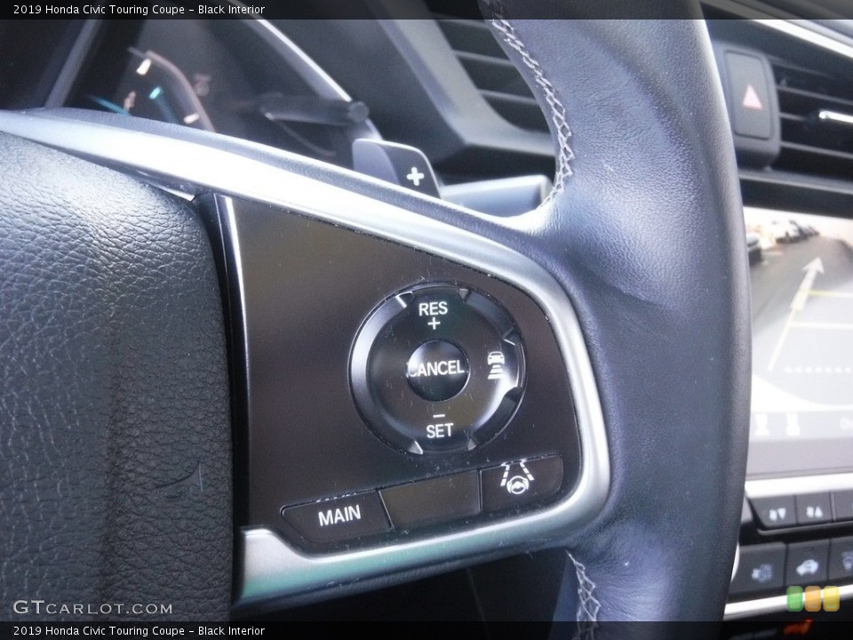Black Interior Steering Wheel for the 2019 Honda Civic Touring Coupe #145861042