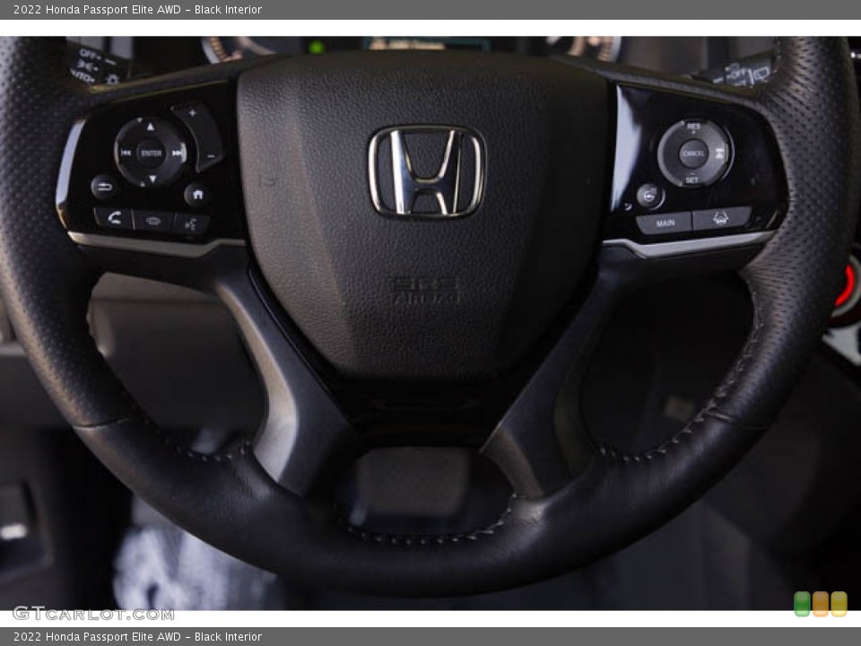 Black Interior Steering Wheel for the 2022 Honda Passport Elite AWD #145861669