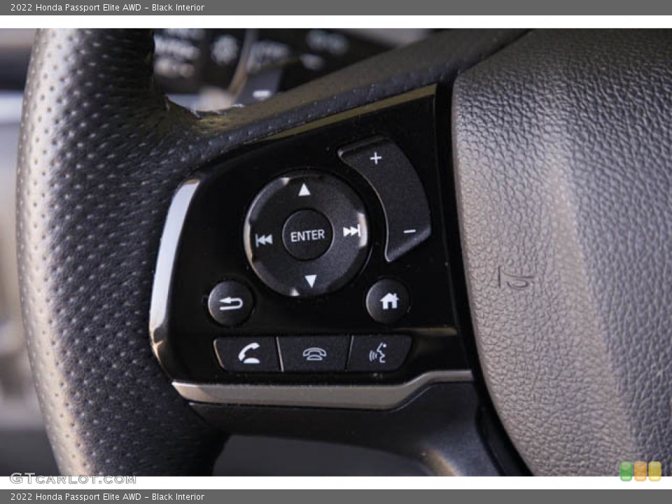 Black Interior Steering Wheel for the 2022 Honda Passport Elite AWD #145861690