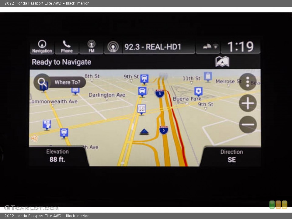 Black Interior Navigation for the 2022 Honda Passport Elite AWD #145861996