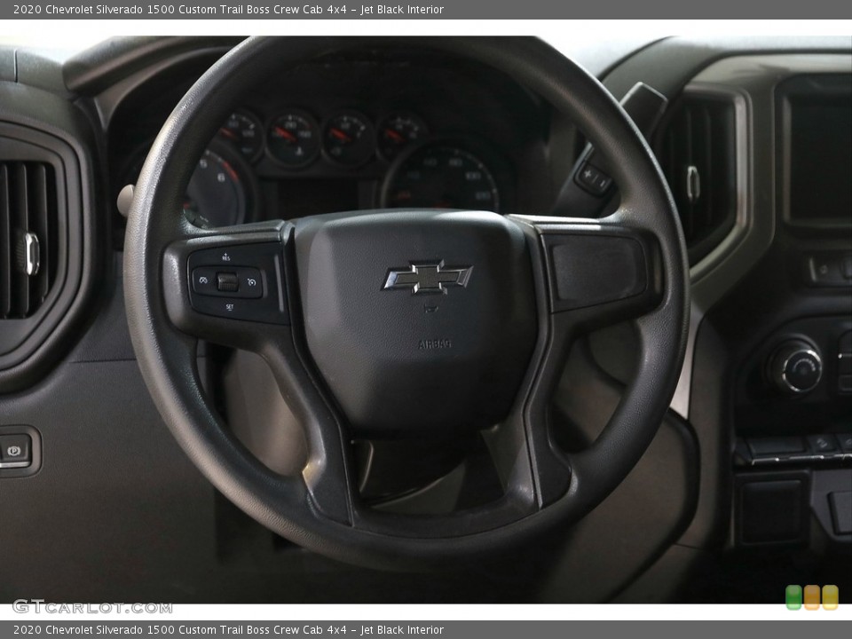 Jet Black Interior Steering Wheel for the 2020 Chevrolet Silverado 1500 Custom Trail Boss Crew Cab 4x4 #145862530