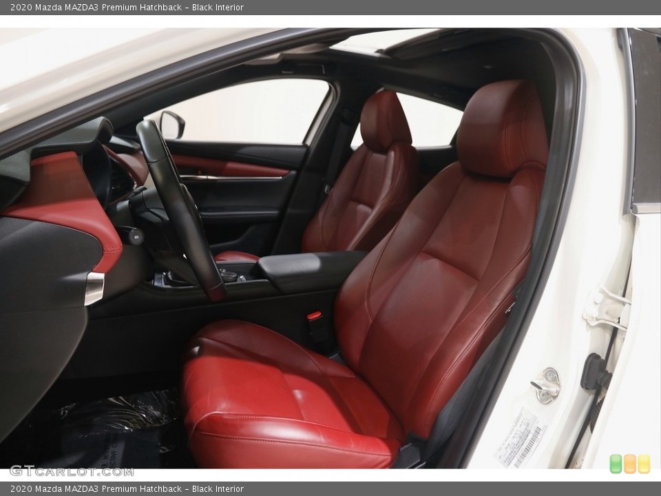 Black Interior Front Seat for the 2020 Mazda MAZDA3 Premium Hatchback #145862605