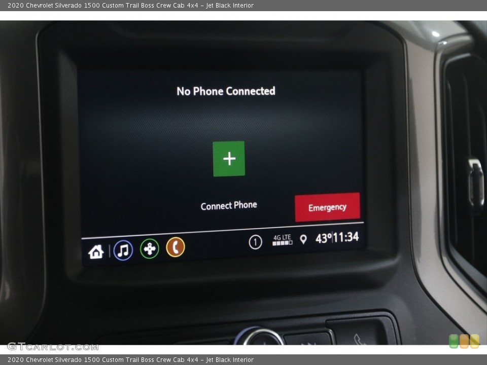 Jet Black Interior Controls for the 2020 Chevrolet Silverado 1500 Custom Trail Boss Crew Cab 4x4 #145862608
