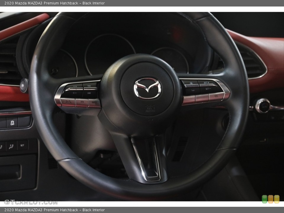 Black Interior Steering Wheel for the 2020 Mazda MAZDA3 Premium Hatchback #145862650