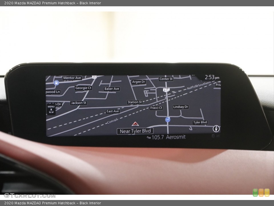 Black Interior Navigation for the 2020 Mazda MAZDA3 Premium Hatchback #145862755