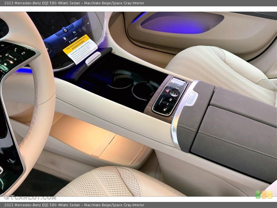 Macchiato Beige/Space Gray Interior Controls for the 2023 Mercedes-Benz EQS 580 4Matic Sedan #145864186