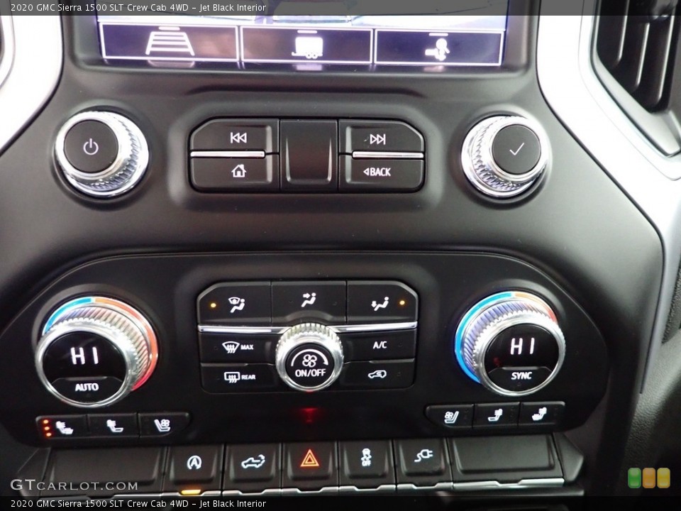 Jet Black Interior Controls for the 2020 GMC Sierra 1500 SLT Crew Cab 4WD #145865638