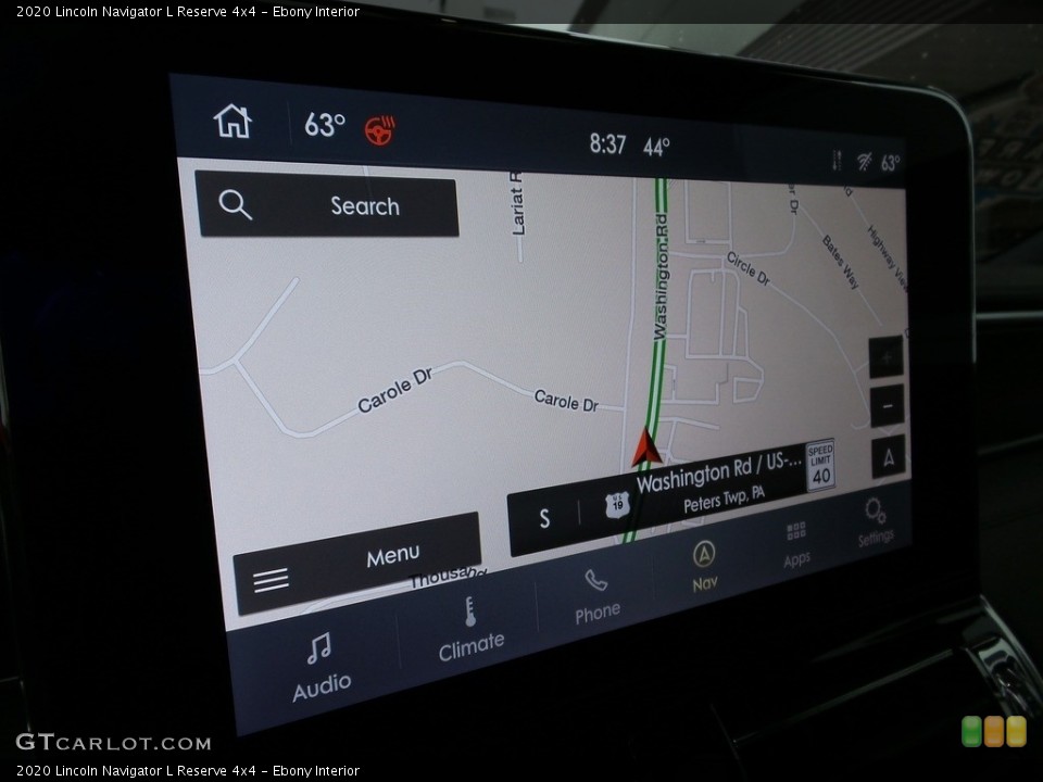 Ebony Interior Navigation for the 2020 Lincoln Navigator L Reserve 4x4 #145866565