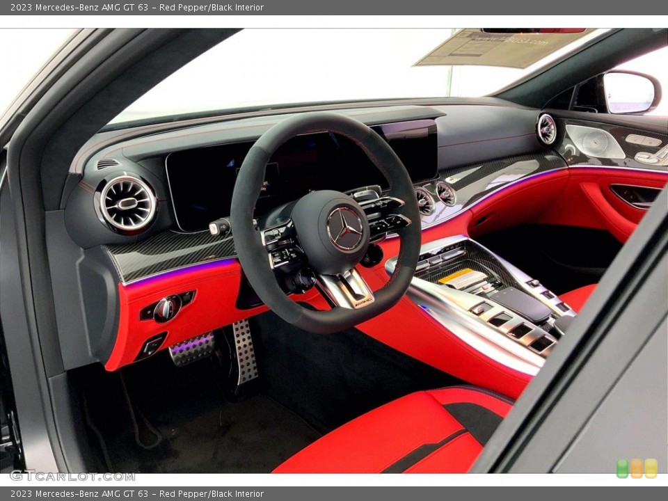Red Pepper/Black 2023 Mercedes-Benz AMG GT Interiors