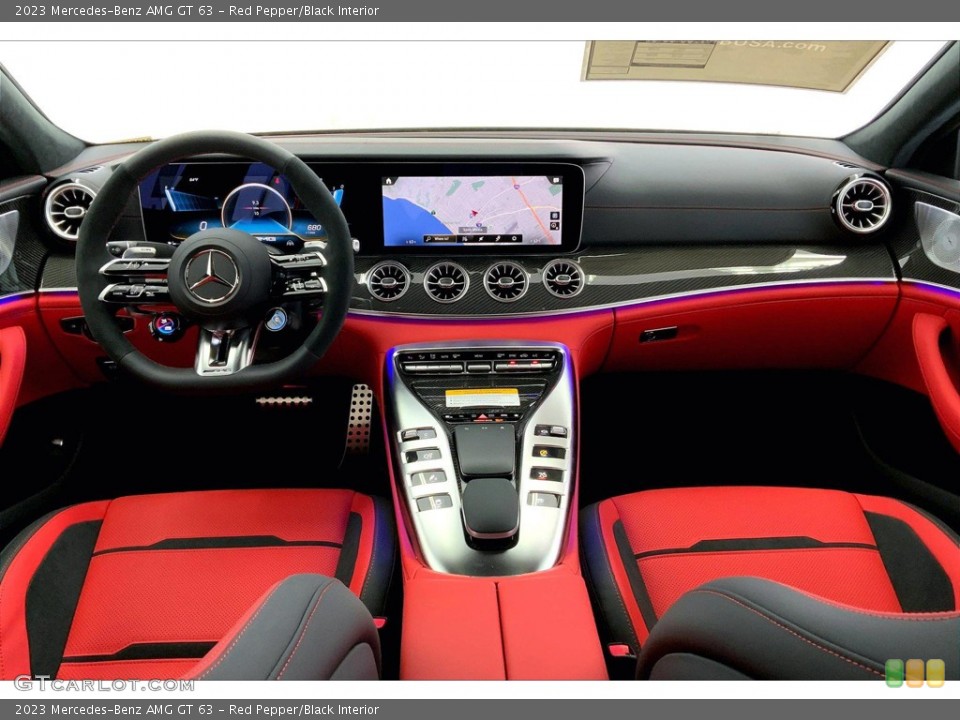 Red Pepper/Black Interior Dashboard for the 2023 Mercedes-Benz AMG GT 63 #145868179