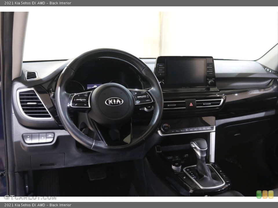Black Interior Dashboard for the 2021 Kia Seltos EX AWD #145868281