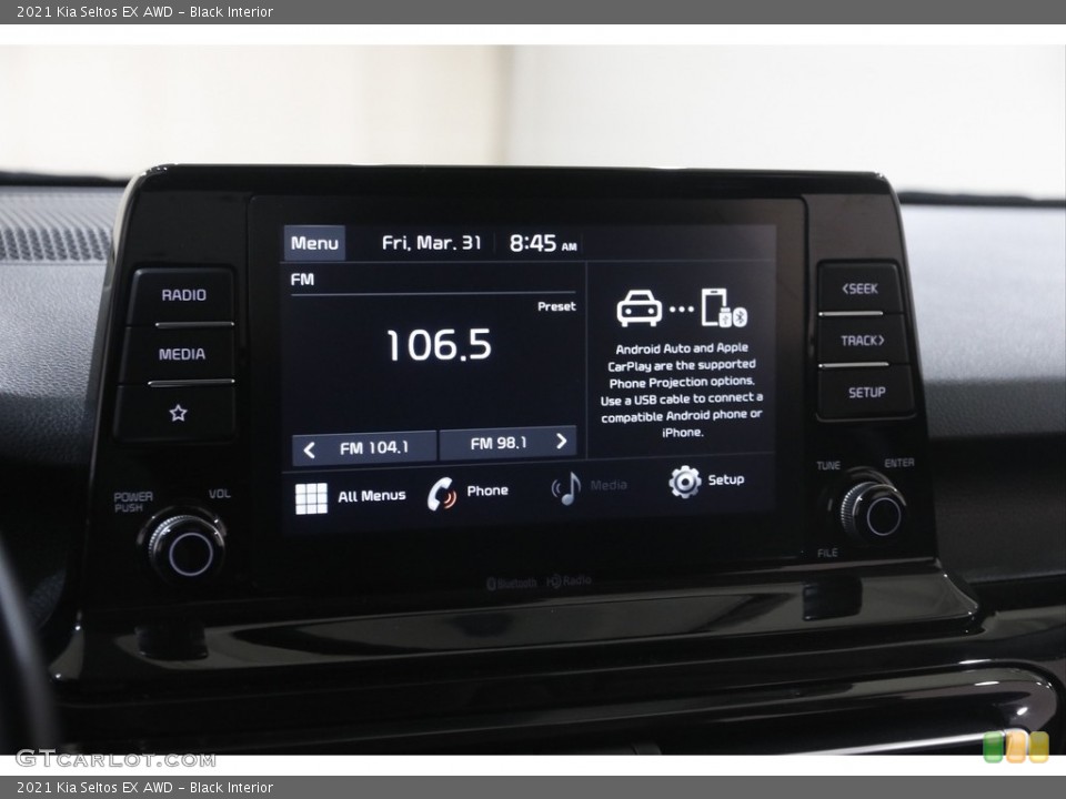 Black Interior Controls for the 2021 Kia Seltos EX AWD #145868356