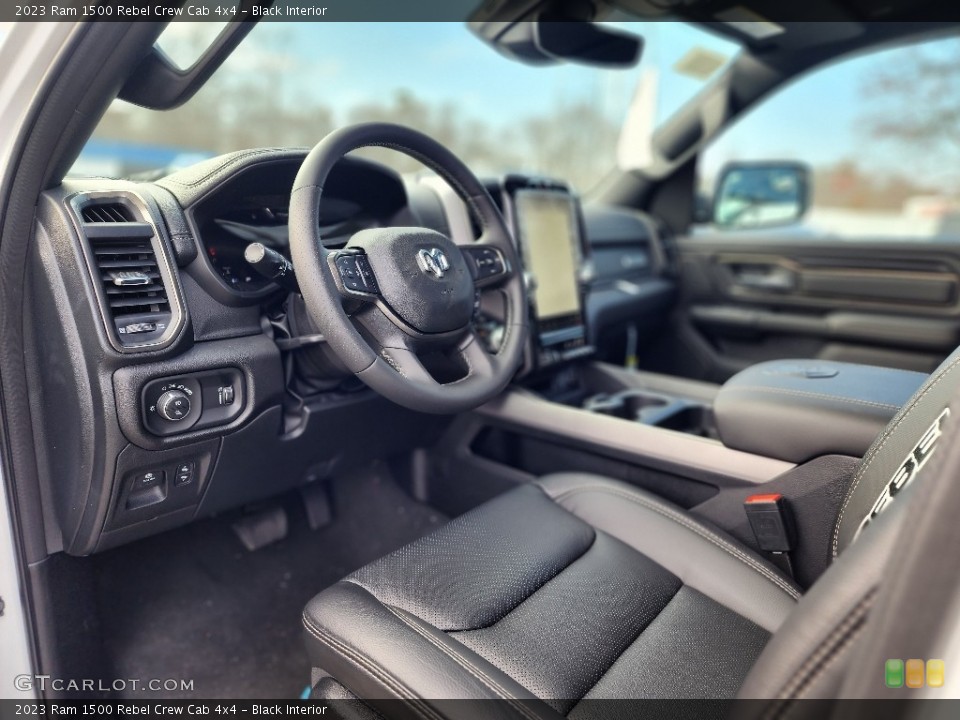 Black Interior Front Seat for the 2023 Ram 1500 Rebel Crew Cab 4x4 #145870684