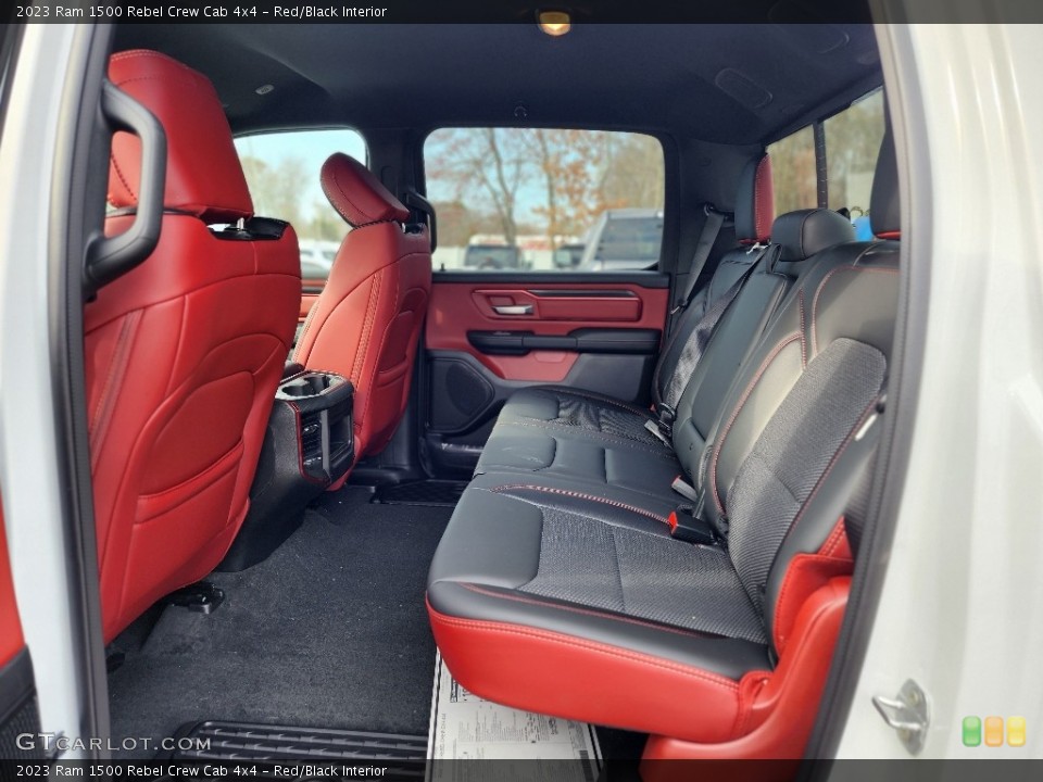 Red/Black Interior Rear Seat for the 2023 Ram 1500 Rebel Crew Cab 4x4 #145870807