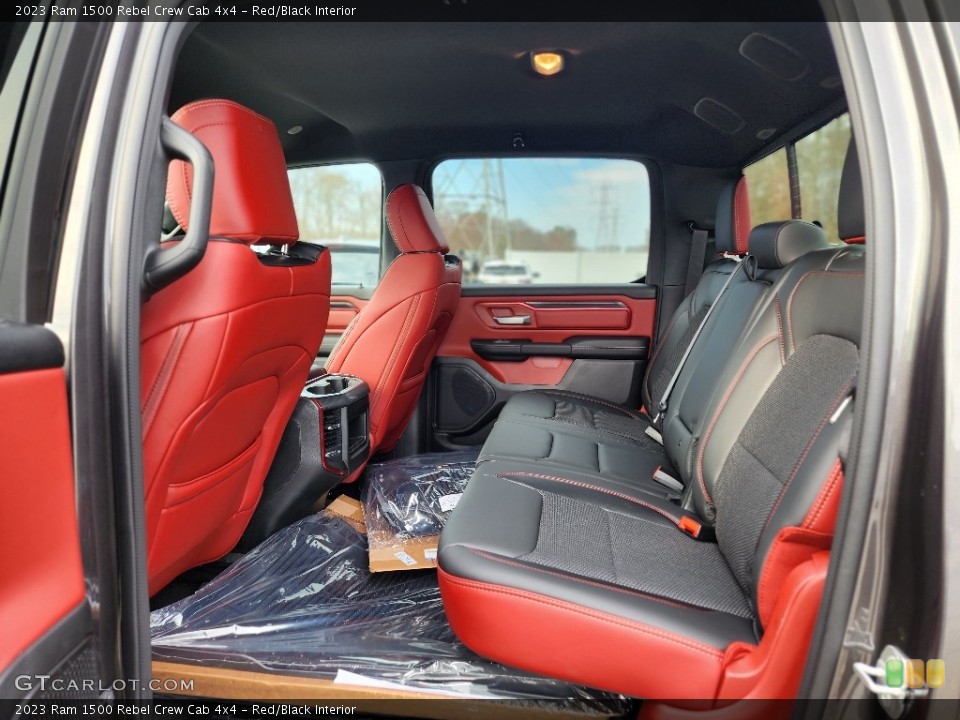 Red/Black Interior Rear Seat for the 2023 Ram 1500 Rebel Crew Cab 4x4 #145870948