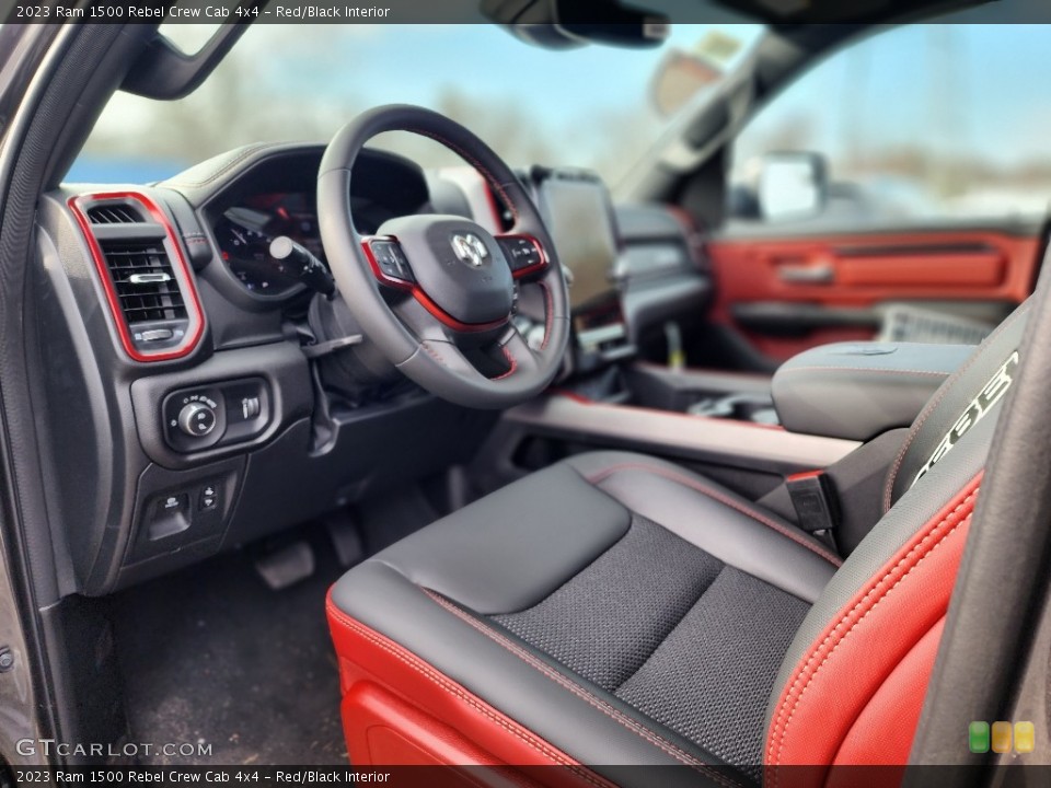 Red/Black Interior Front Seat for the 2023 Ram 1500 Rebel Crew Cab 4x4 #145871023