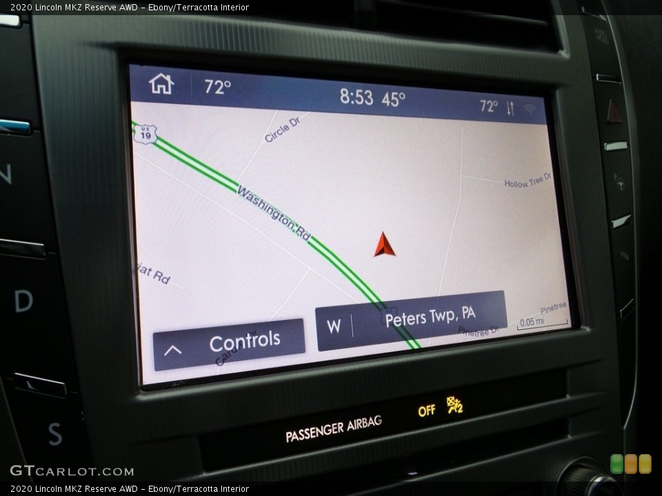 Ebony/Terracotta Interior Navigation for the 2020 Lincoln MKZ Reserve AWD #145871827