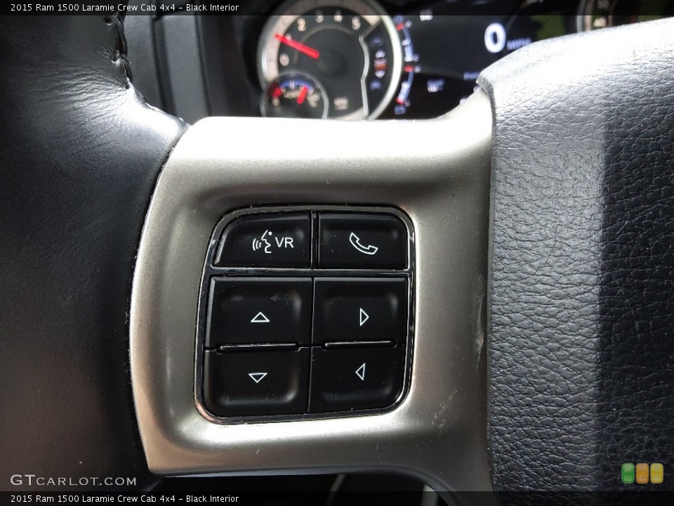 Black Interior Steering Wheel for the 2015 Ram 1500 Laramie Crew Cab 4x4 #145872364