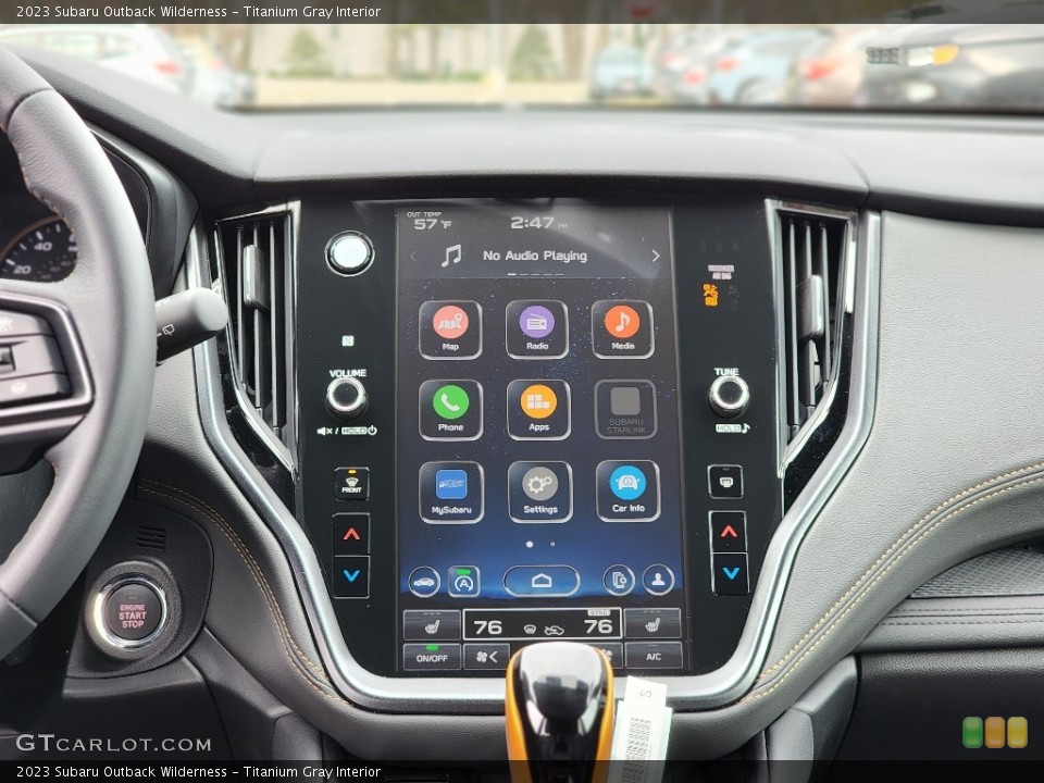 Titanium Gray Interior Controls for the 2023 Subaru Outback Wilderness #145872932