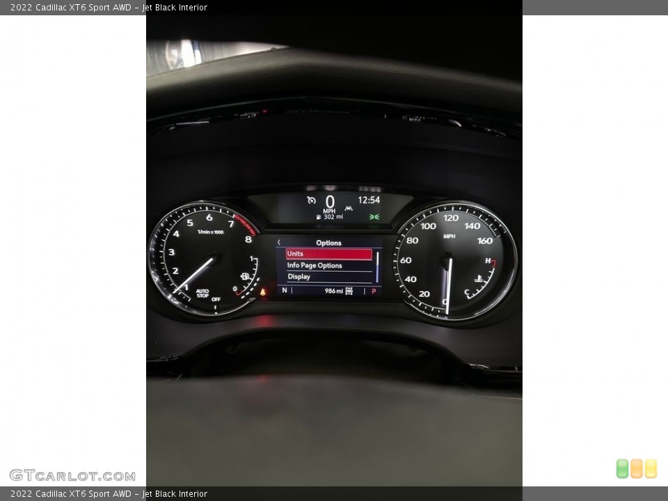 Jet Black Interior Gauges for the 2022 Cadillac XT6 Sport AWD #145873493