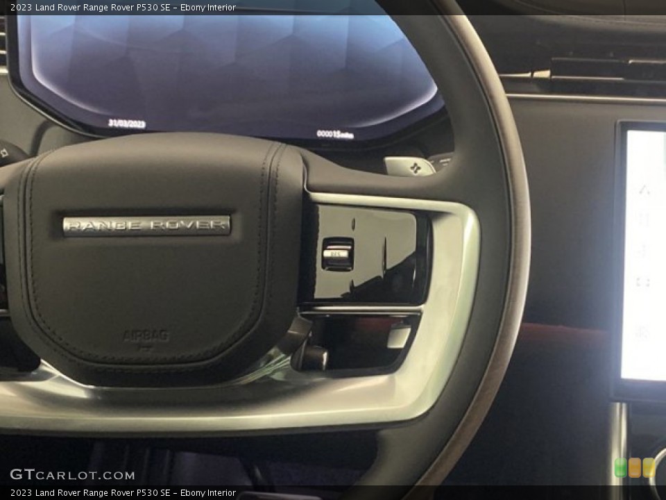 Ebony Interior Steering Wheel for the 2023 Land Rover Range Rover P530 SE #145874048