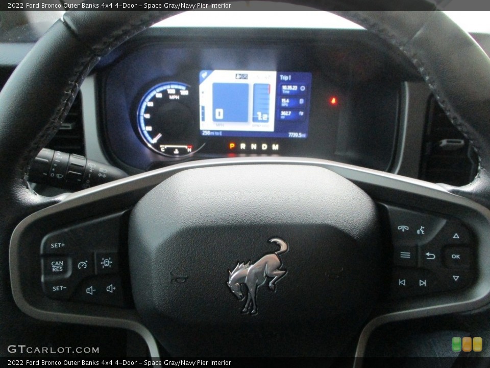Space Gray/Navy Pier Interior Steering Wheel for the 2022 Ford Bronco Outer Banks 4x4 4-Door #145874753