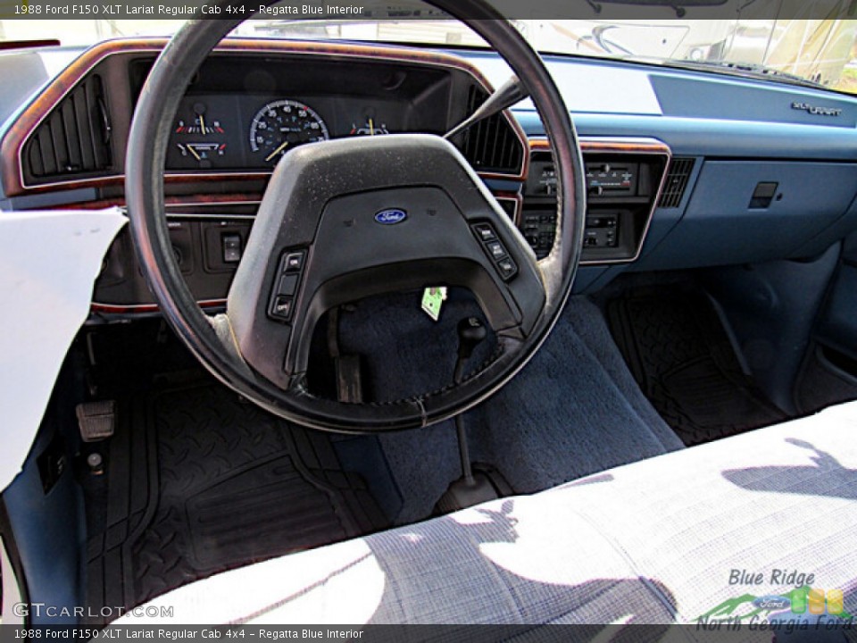 Regatta Blue Interior Steering Wheel for the 1988 Ford F150 XLT Lariat Regular Cab 4x4 #145875686