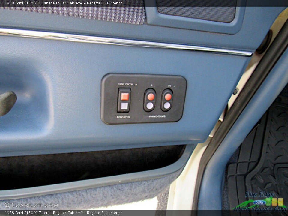 Regatta Blue Interior Controls for the 1988 Ford F150 XLT Lariat Regular Cab 4x4 #145875715