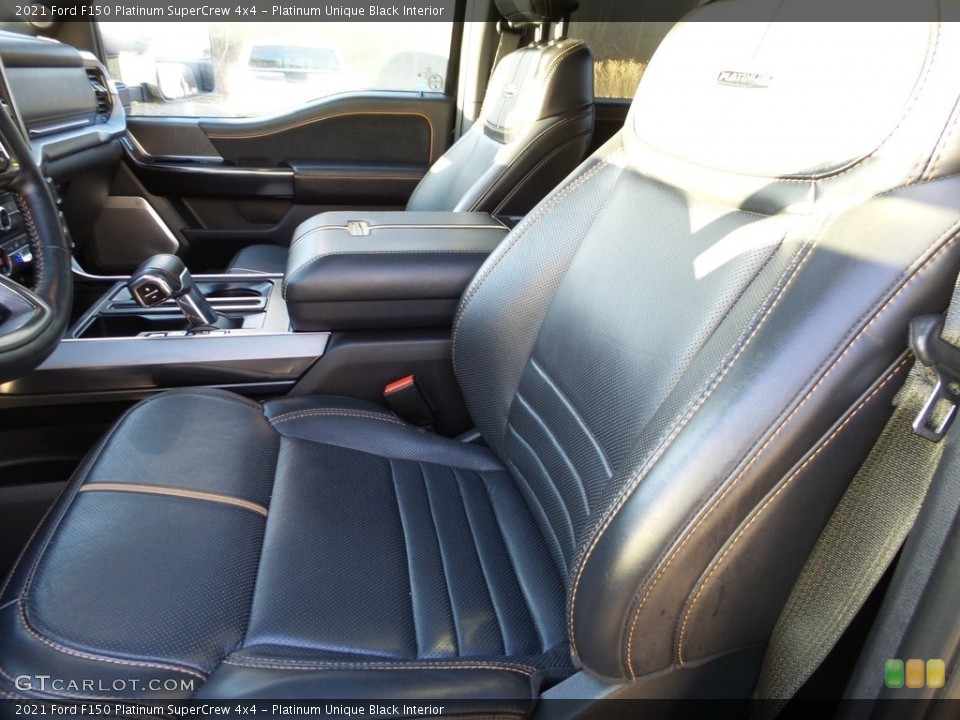 Platinum Unique Black Interior Front Seat for the 2021 Ford F150 Platinum SuperCrew 4x4 #145881439