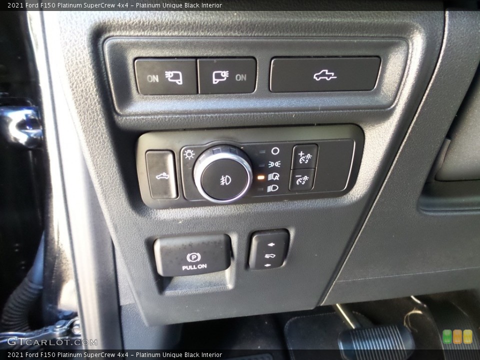Platinum Unique Black Interior Controls for the 2021 Ford F150 Platinum SuperCrew 4x4 #145881571