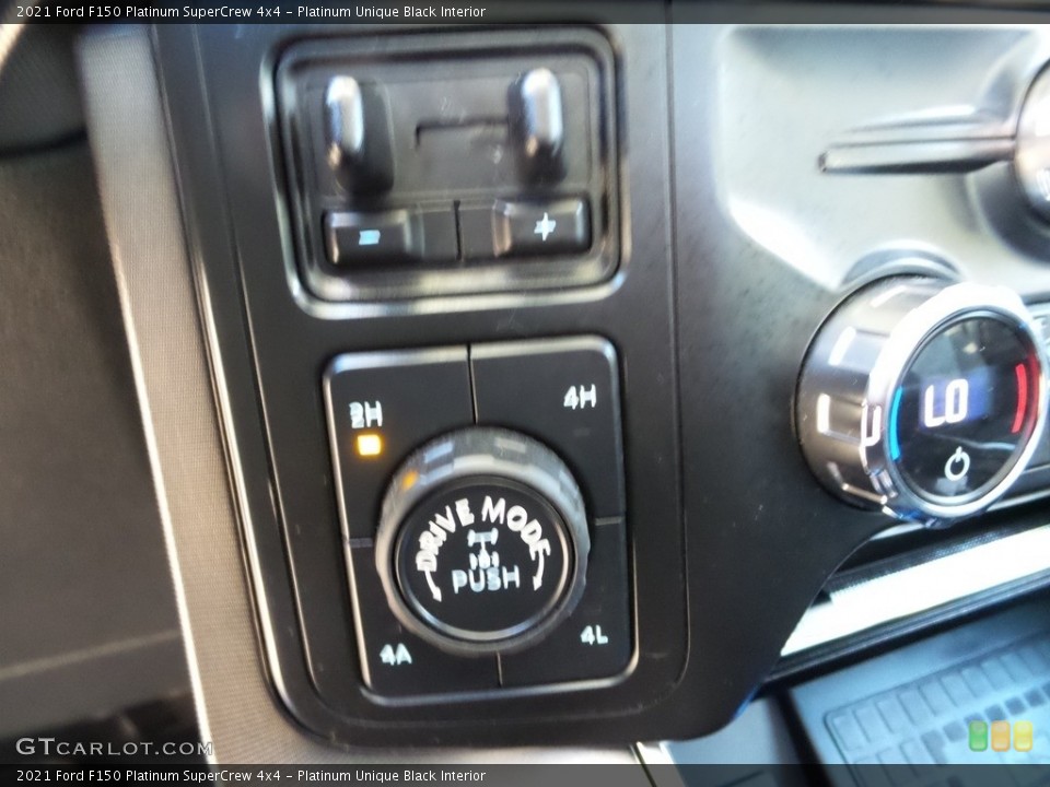 Platinum Unique Black Interior Controls for the 2021 Ford F150 Platinum SuperCrew 4x4 #145881628