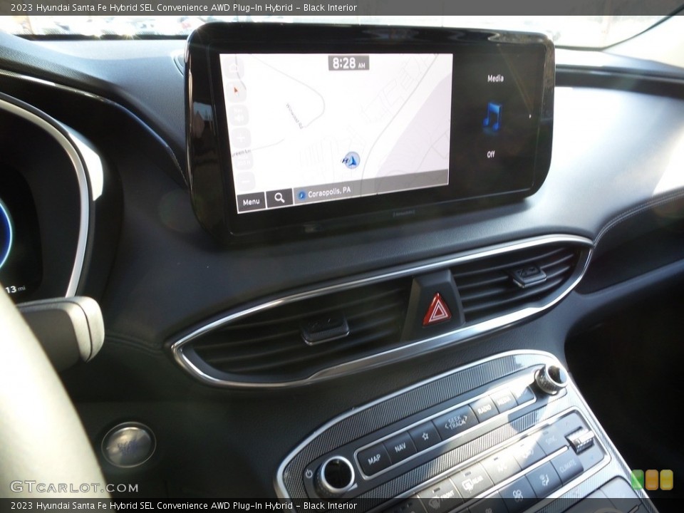 Black Interior Controls for the 2023 Hyundai Santa Fe Hybrid SEL Convenience AWD Plug-In Hybrid #145882426