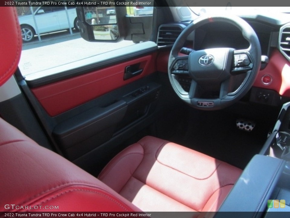 TRD Pro Cockpit Red Interior Front Seat for the 2022 Toyota Tundra TRD Pro Crew Cab 4x4 Hybrid #145883576