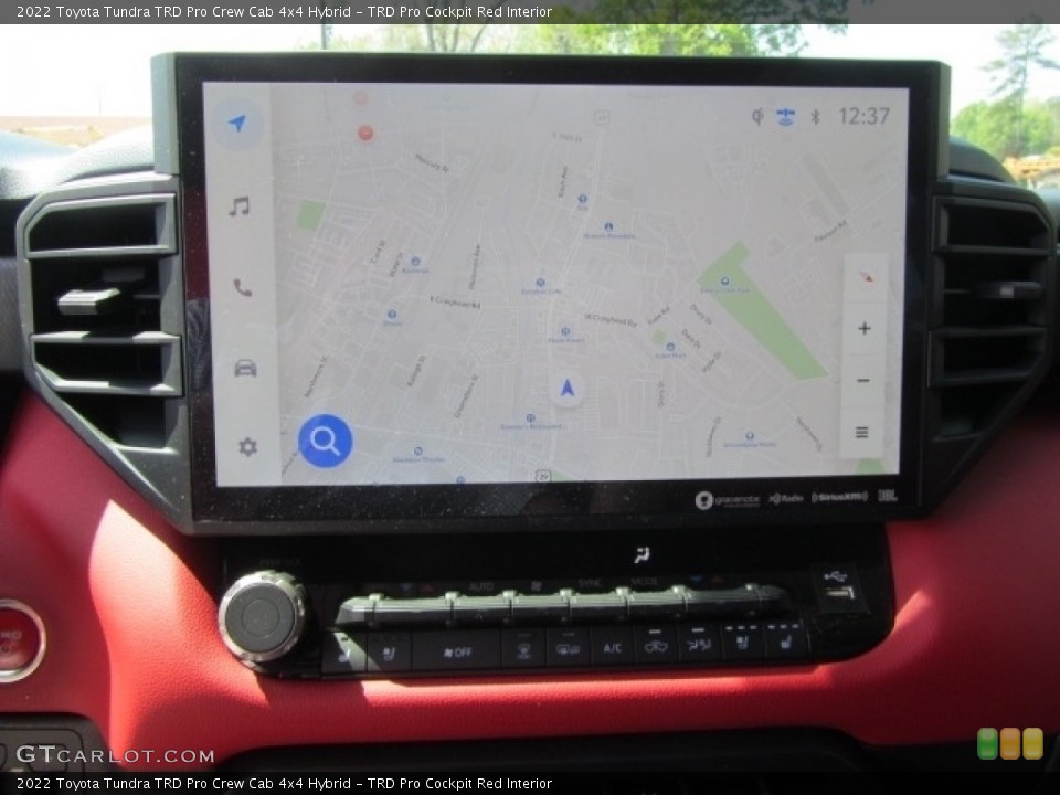 TRD Pro Cockpit Red Interior Navigation for the 2022 Toyota Tundra TRD Pro Crew Cab 4x4 Hybrid #145883657