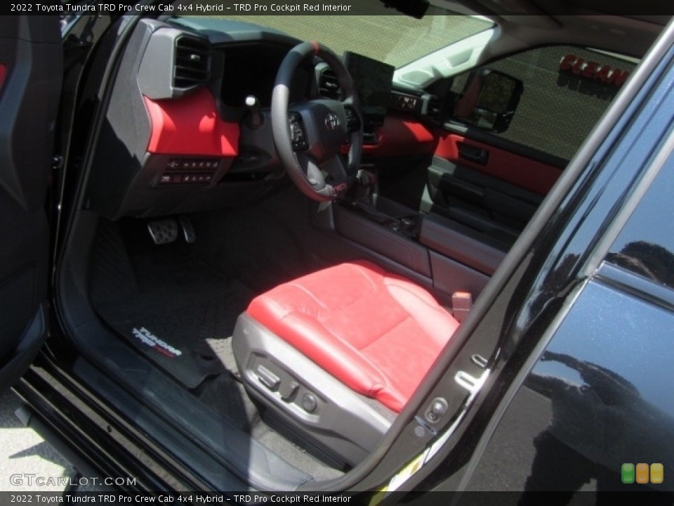 TRD Pro Cockpit Red Interior Front Seat for the 2022 Toyota Tundra TRD Pro Crew Cab 4x4 Hybrid #145883696