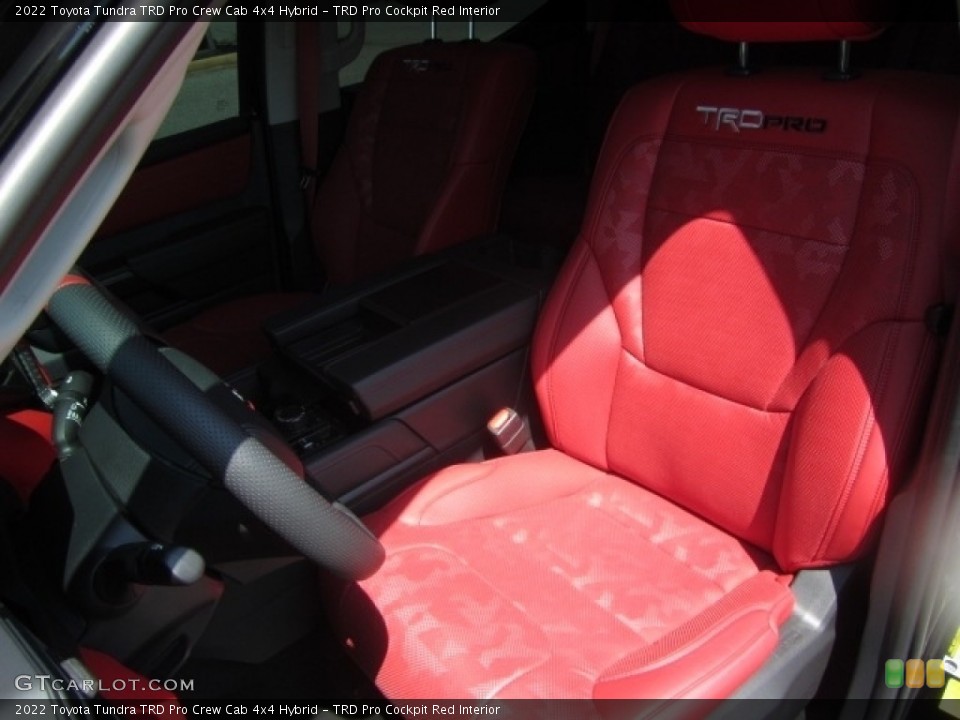 TRD Pro Cockpit Red Interior Front Seat for the 2022 Toyota Tundra TRD Pro Crew Cab 4x4 Hybrid #145883720
